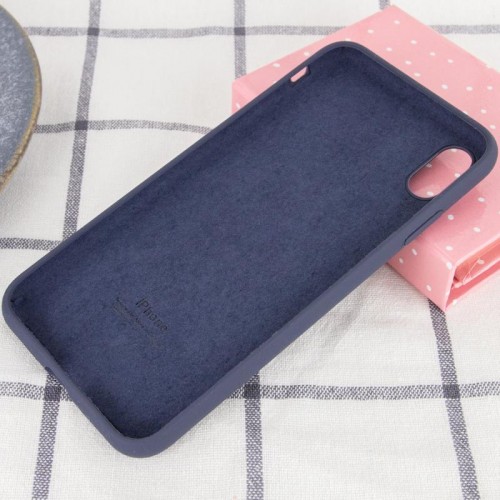 Чохол Silicone Case Full Protective (AA) для Apple iPhone X / XS (5.8") Темно-синій / Midnight blue