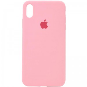 Чохол Silicone Case Full Protective (AA) для Apple iPhone X / XS (5.8") Рожевий / Pink