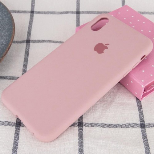 Чохол Silicone Case Full Protective (AA) для Apple iPhone X / XS (5.8") Рожевий / Pink Sand
