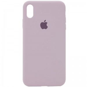 Чехол Silicone Case Full Protective (AA) для Apple iPhone X / XS (5.8") Серый / Lavender