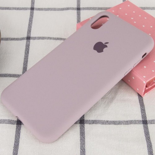 Чехол Silicone Case Full Protective (AA) для Apple iPhone X / XS (5.8") Серый / Lavender