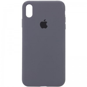 Чохол Silicone Case Full Protective (AA) для Apple iPhone X / XS (5.8") Сірий / Dark Gray