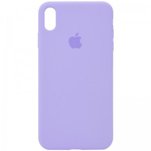 Чехол Silicone Case Full Protective (AA) для Apple iPhone X / XS (5.8") Сиреневый / Dasheen