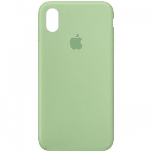 Чехол Silicone Case Full Protective (AA) для Apple iPhone X / XS (5.8") Зелёный / Фисташковый