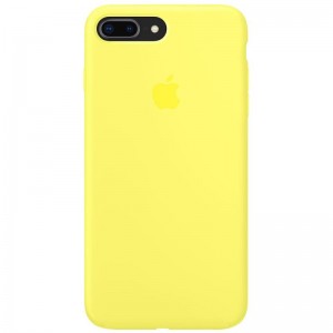 Чехол Silicone Case Full Protective (AA) для Apple iPhone 7 plus / 8 plus (5.5") Жёлтый / Yellow