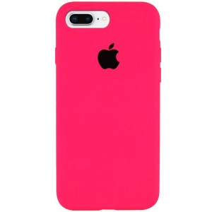 Чехол Silicone Case Full Protective (AA) для Apple iPhone 7 Plus / 8 Plus (5.5") Розовый / Barbie pink