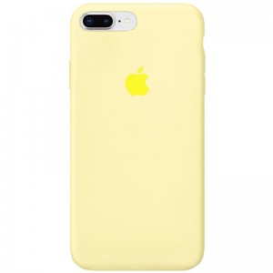 Чехол Silicone Case Full Protective (AA) для Apple iPhone 7 plus / 8 plus (5.5") Жёлтый / Mellow Yellow