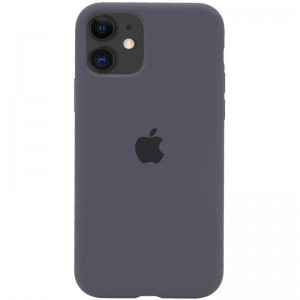 Чехол Silicone Case Full Protective (AA) для Apple iPhone 11 (6.1") Серый / Dark Gray