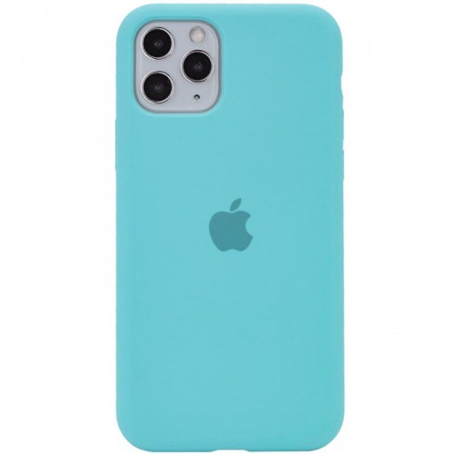 Чехол Silicone Case Full Protective (AA) для Apple iPhone 11 Pro (5.8") Бирюзовый / Marine Green