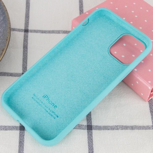 Чехол Silicone Case Full Protective (AA) для Apple iPhone 11 Pro (5.8") Бирюзовый / Marine Green