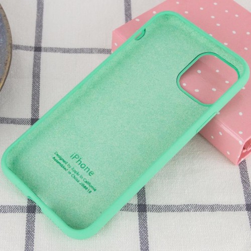 Чехол Silicone Case Full Protective (AA) для Apple iPhone 11 Pro Max (6.5") Зелёный / Spearmint