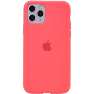 Чехол Silicone Case Full Protective (AA) для Apple iPhone 11 Pro Max (6.5") Розовый / Flamingo