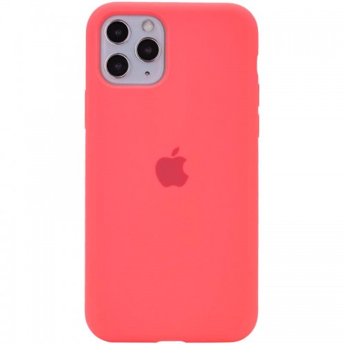 Чехол Silicone Case Full Protective (AA) для Apple iPhone 11 Pro Max (6.5") Розовый / Flamingo