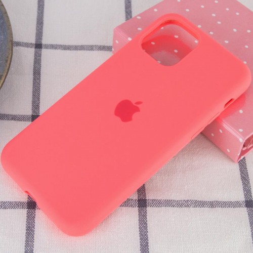 Чехол Silicone Case Full Protective (AA) для Apple iPhone 11 Pro Max (6.5") Розовый / Flamingo