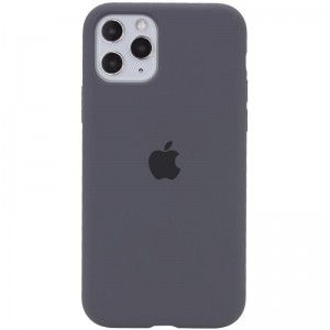 Чохол Silicone Case Full Protective (AA) для Apple iPhone 11 Pro Max (6.5") Сірий / Dark Gray