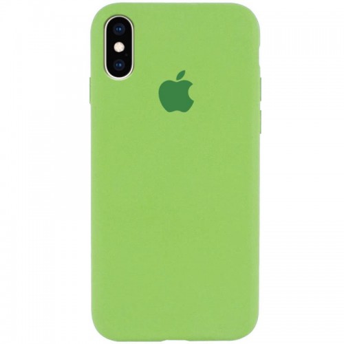Чехол Silicone Case Full Protective (AA) для Apple iPhone XS Max (6.5") Мятный / Mint