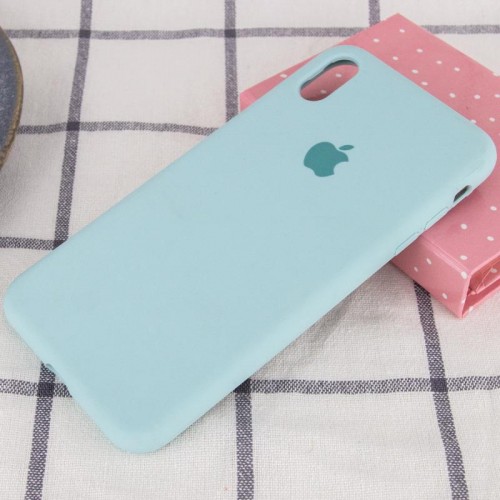 Чехол Silicone Case Full Protective (AA) для Apple iPhone XS Max (6.5") Бирюзовый / Turquoise