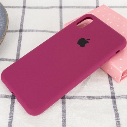 Чехол Silicone Case Full Protective (AA) для Apple iPhone XS Max (6.5") Бордовый / Maroon