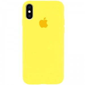 Чехол Silicone Case Full Protective (AA) для Apple iPhone XS Max (6.5") Жёлтый / Yellow