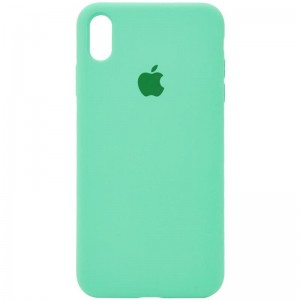 Чехол Silicone Case Full Protective (AA) для Apple iPhone XS Max (6.5") Зелёный / Spearmint