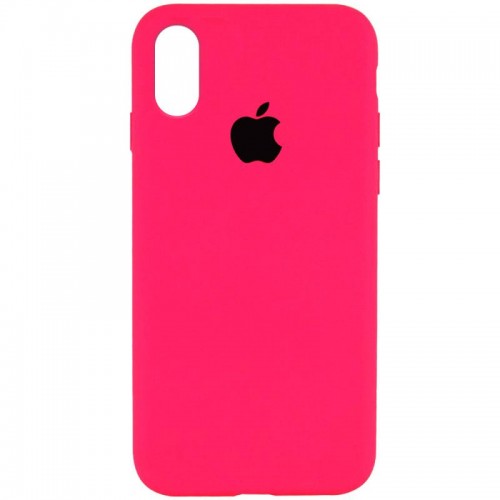 Чохол Silicone Case Full Protective (AA) для Apple iPhone XS Max (6.5") Рожевий / Barbie pink