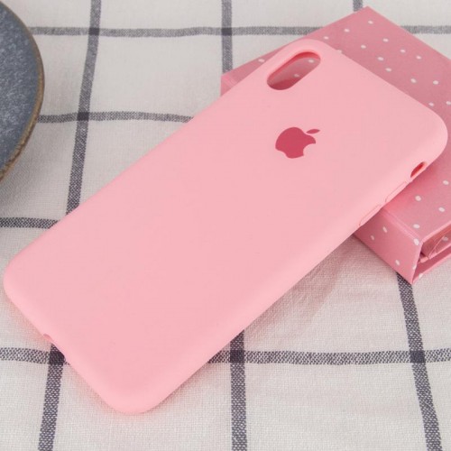 Чехол Silicone Case Full Protective (AA) для Apple iPhone XS Max (6.5") Розовый / Pink
