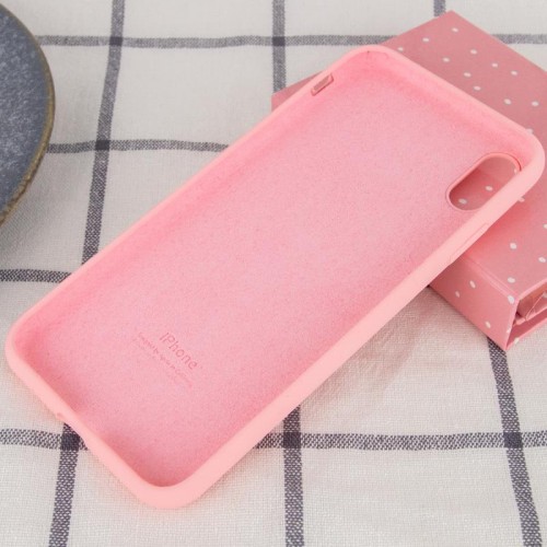 Чехол Silicone Case Full Protective (AA) для Apple iPhone XS Max (6.5") Розовый / Pink