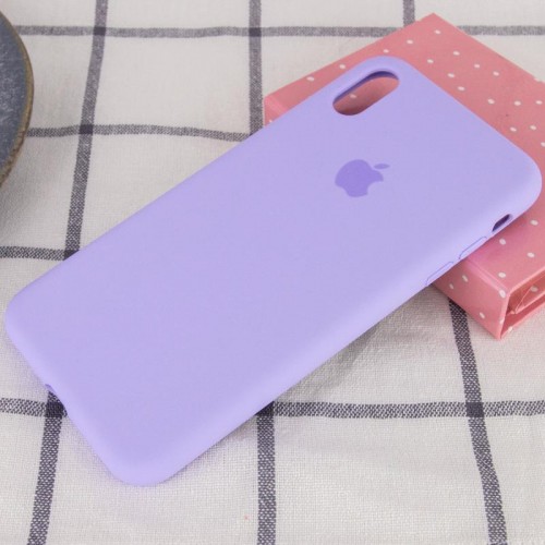 Чехол Silicone Case Full Protective (AA) для Apple iPhone XS Max (6.5") Сиреневый / Dasheen