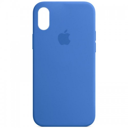 Чохол Silicone Case Full Protective (AA) для Apple iPhone XS Max (6.5") Синій / Capri Blue