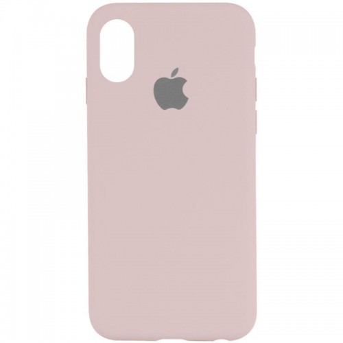 Чохол Silicone Case Full Protective (AA) для Apple iPhone XS Max (6.5") Рожевий / Chalk Pink