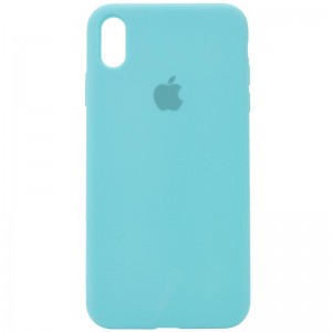 Чехол Silicone Case Full Protective (AA) для Apple iPhone XR (6.1") Бирюзовый / Marine Green