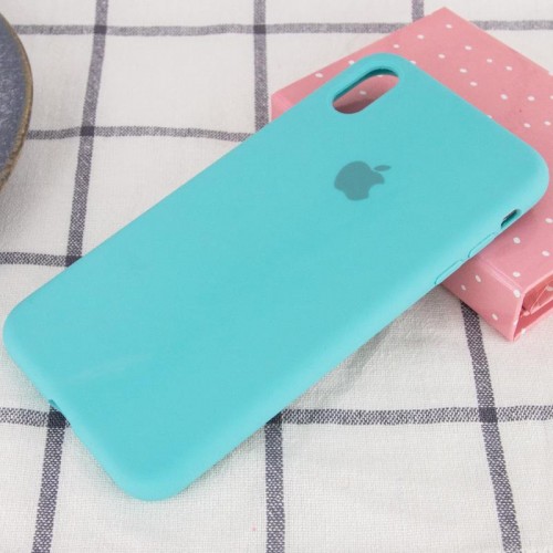 Чехол Silicone Case Full Protective (AA) для Apple iPhone XR (6.1") Бирюзовый / Marine Green