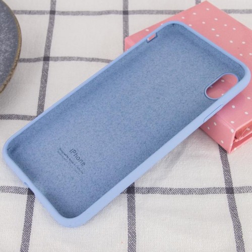 Чехол Silicone Case Full Protective (AA) для Apple iPhone XR (6.1") Голубой / Lilac Blue