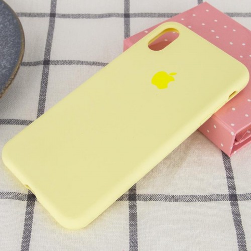 Чехол Silicone Case Full Protective (AA) для Apple iPhone XR (6.1") Жёлтый / Mellow Yellow