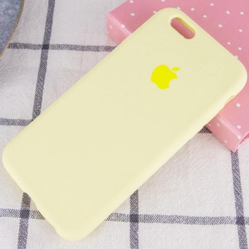 Чехол Silicone Case Full Protective (AA) для Apple iPhone 6/6s (4.7") Жёлтый / Mellow Yellow