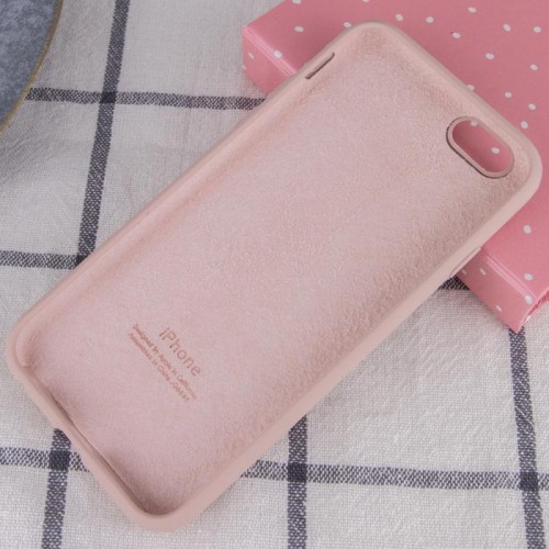 Чехол Silicone Case Full Protective (AA) для Apple iPhone 6/6s (4.7") Розовый / Pink Sand