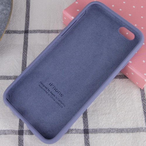 Чехол Silicone Case Full Protective (AA) для Apple iPhone 6/6s (4.7") Серый / Lavender Gray