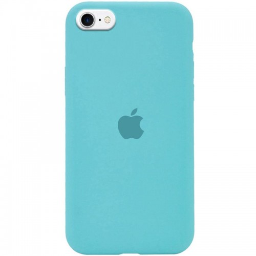 Чохол Silicone Case Full Protective (AA) для Apple iPhone SE (2020) / 7 / 8 (4.7") Бірюзовий / Marine Green