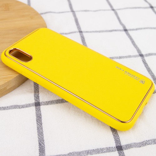 Шкіряний чохол Xshield для Apple iPhone XR (6.1") Жовтий / Yellow