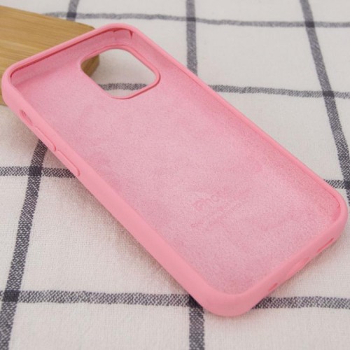 Чехол Silicone Case Full Protective (AA) для Apple iPhone 12 Pro / 12 (6.1") Розовый / Light pink