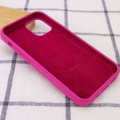 Чохол Silicone Case Full Protective (AA) для Apple iPhone 12 Pro / 12 (6.1") Малиновий / Dragon Fruit
