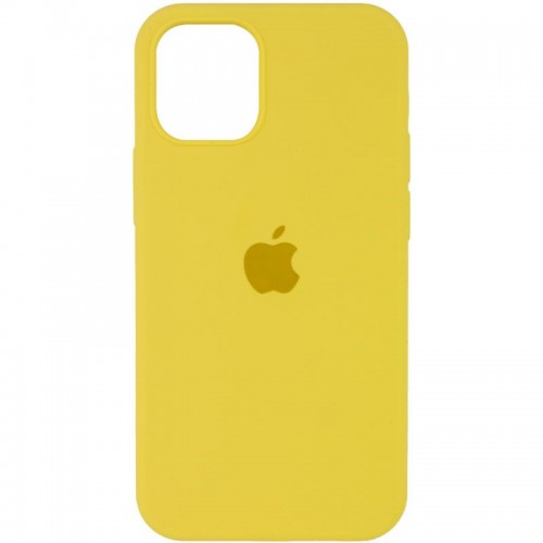 Чехол Silicone Case Full Protective (AA) для Apple iPhone 12 Pro / 12 (6.1") Жёлтый / Yellow