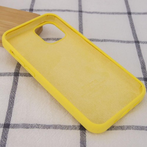 Чехол Silicone Case Full Protective (AA) для Apple iPhone 12 Pro Max (6.7") Жёлтый / Yellow