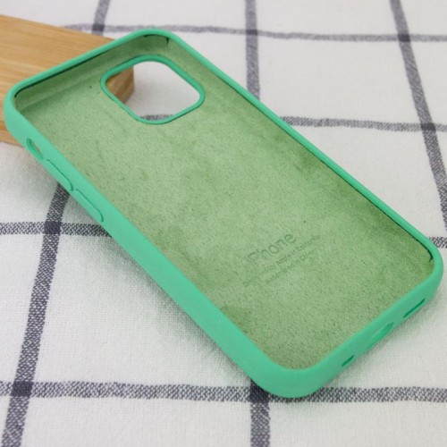 Чехол Silicone Case Full Protective (AA) для Apple iPhone 12 Pro Max (6.7") Зелёный / Spearmint