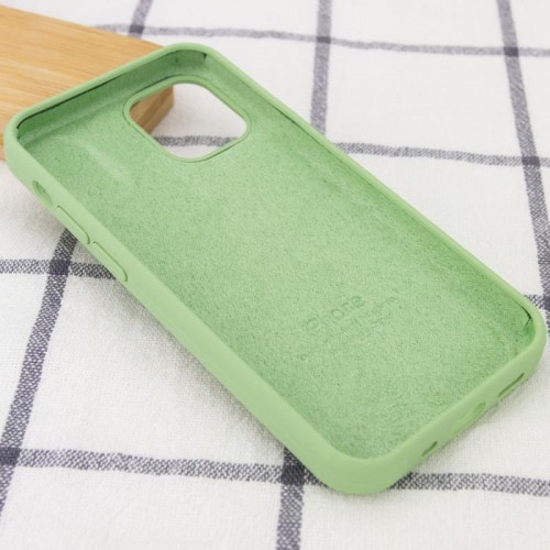 Чехол Silicone Case Full Protective (AA) для Apple iPhone 12 Pro Max (6,7") Мятный / Mint