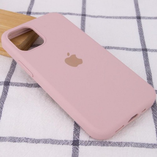 Чехол Silicone Case Full Protective (AA) для Apple iPhone 12 Pro Max (6.7") Розовый / Pink Sand