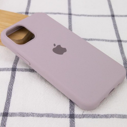 Чехол Silicone Case Full Protective (AA) для Apple iPhone 12 Pro Max (6,7") Серый / Lavender