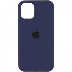 Чохол Silicone Case Full Protective (AA) для Apple iPhone 12 Pro Max (6.7") Темно-синій / Midnight blue