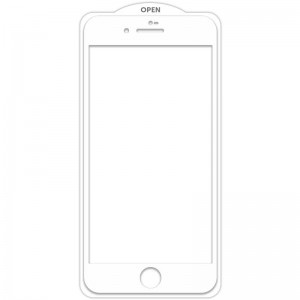 Захисне скло SKLO 5D (тех.пак) для Apple iPhone 7 plus / 8 plus (5.5") Білий / Біла підкладка