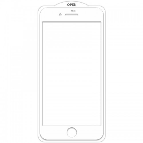 Захисне скло SKLO 5D (тех.пак) для Apple iPhone 7 plus / 8 plus (5.5") Білий / Біла підкладка